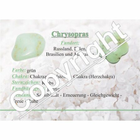 Chrysopras Trommelstein mit Oberlächenstruktur B* Qualität ca.  15 -30 mm