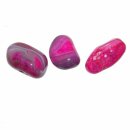 Achat pink / lila  gefärbt Handschmeichler mit Oberflächenstruktur 35-45 mm