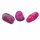 Achat pink / lila  gefärbt Handschmeichler mit Oberflächenstruktur 35-45 mm