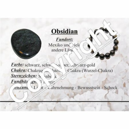 Obsidian schwarz Trommelstein  ca. 30 - 40 mm