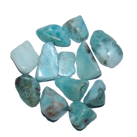 Larimar / Atlantis Stein 10 g mini Trommelsteine ca. 6 - 12 Steine,  ca. 10 - 20 mm