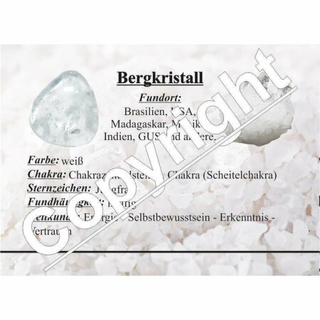 Bergkristall Scheibenstein genormt ca. 30 - 40 mm