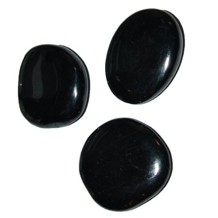 Obsidian schwarz Scheibenstein ca. 30 - 40 mm