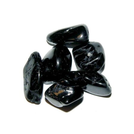 Turmalin schwarz 50 g, Schörl Trommelsteine Handschmeichler ca. 15 - 30 mm