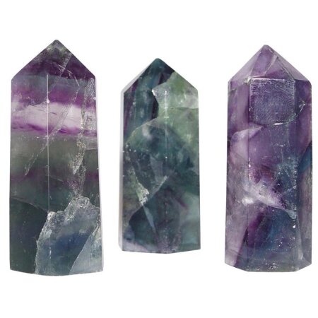 Fluorit Spitzen und Pilze