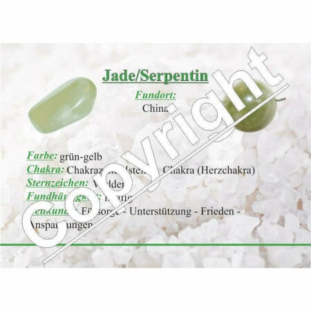 Jade/Serpentin Daumenstein Schlafstein XL flach mit Mulde ca. 40 x 60 mm