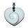 Operculum (Shiva - Auge) Herz gebohrt als Anhänger mit silberfarbenen Clip ca. 30 mm