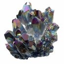 Bergkristall Stufe mit Titanium bedampft schillernd in...