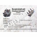 Bergkristall Stufe mit Titanium bedampft schillernd in  Regenbogen-Farben