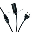 Zuleitung Kabel für Salzlampen, 120 cm lang, weißes Kabel mit Schalter