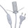 Zuleitung Kabel für Salzlampen, 120 cm lang, weißes Kabel mit Schalter