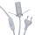 Zuleitung Kabel für Salzlampen, 120 cm lang, weißes Kabel mit Schalter
