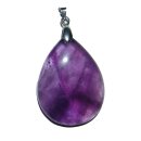 Amethyst Anhänger ovale Tropfen Form ca. 35 x 25 mm...