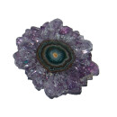 Amethyst Stalaktit Querschnitt beidseitig poliert ca. 30 mm