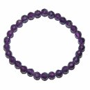 Amethyst 6 mm faccettiertes Kugelarmband auf elsatischem...