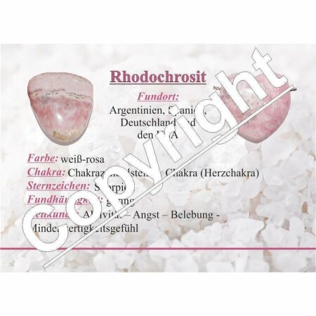 Rhodochrosit Trommelstein A* extra Qualität ca. 15 - 20 mm