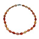 Feuer Carneol facettierte Kette Linsen und Kugeln ca. 45...