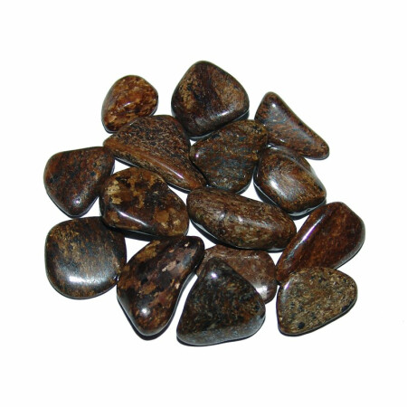 Bronzit 50 g kleine Trommelsteine Handschmeichler Wassersteine ca. 15-20 Steine ca. 10 - 20 mm
