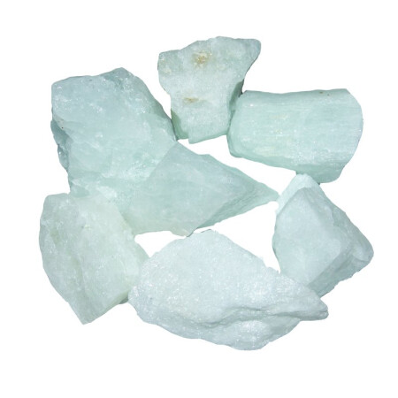 Aquamarin 100 g Rohsteine Rohstücke Wassersteine ca. 3 - 6 Steine ca. 30 - 50 mm
