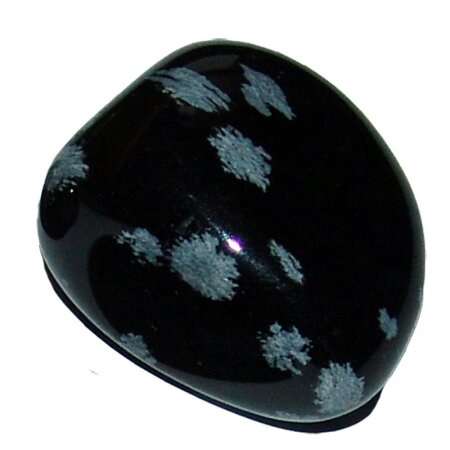 Schneeflockenobsidian Trommelstein Handschmeichler Super A* Qualität und Polierung ca. 25 - 30 mm