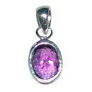 Amethyst facettierter 925er Silber Anhänger ca. 15 mm