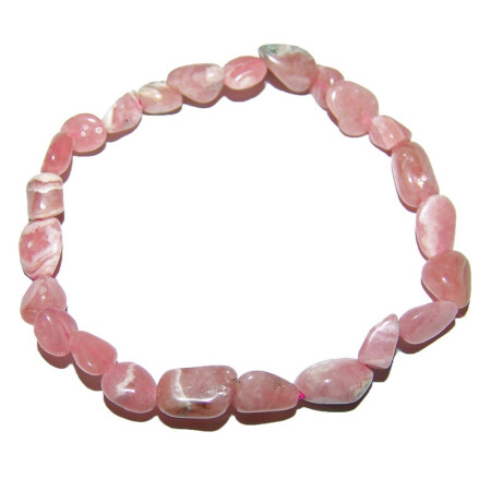 Rhodochrosit mini Nugget Armband A* Qualität ca. 19 - 20 cm, Größe der Nuggets ca. 5 - 10 mm