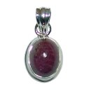 Rubin 925er Silber Anhänger ca. 15 mm