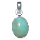 Chrysopras 925er Silber Anhänger ca. 15 x10 mm