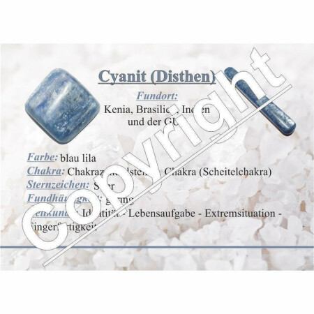 Disthen ( Cyanit) 925er Silberanhänger flach ca. 15 x10 mm