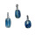 Disthen ( Cyanit) 925er Silberanhänger flach ca. 15 x10 mm