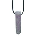 Amethyst gebändert Spitze gebohrt als Anhänger ca. 45 mm lang