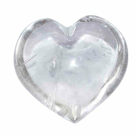 Bergkristall/Rauchquarz Herz auch als Handschmeichler A*Extra klare Qualität ca. 30  mm