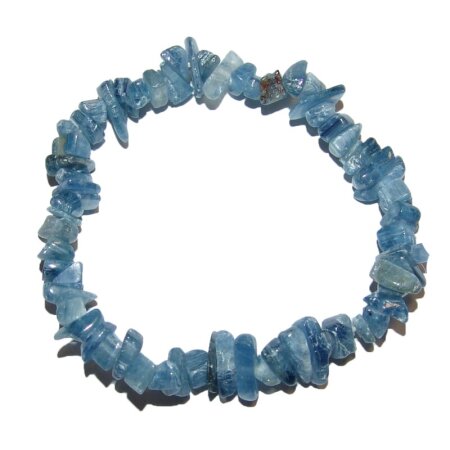 Disthen Cyanit Splitter Armband auf Stretchband ca. 4 - 8 mm, 19 - 20 cm lang