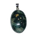 Ozean Jaspis Anhänger in 925er Silber gefasst hinten...