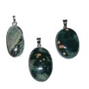 Ozean Jaspis Anhänger in 925er Silber gefasst hinten...