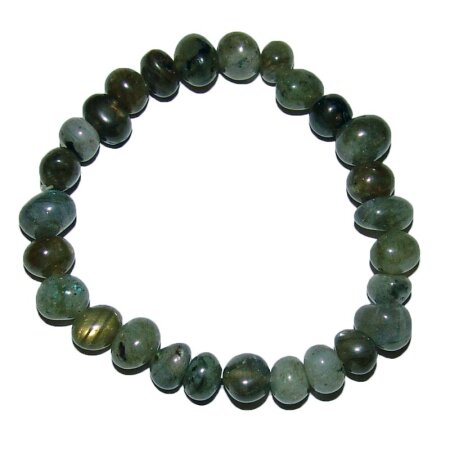 Labradorit Armband polierte Nuggets ca. 10 mm , Armband ca. 19 - 20 cm