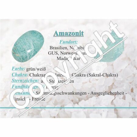 Amazonit Trommelstein A* extra Qualität ca. 20 - 30 mm