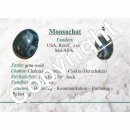 Moosachat Trommelstein flach ca. 35 - 55 mm