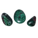 Rubin Zoisit Trommelstein flacher Scheibenstein ca. 30 - 45 mm