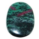 Rubin Zoisit Trommelstein flacher Scheibenstein ca. 30 - 45 mm