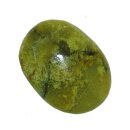Opal grün flacher Trommelstein Handschmeichler ca. 30 mm aus Madagaskar