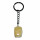 Orangencalcit Trommelstein Schlüsselanhänger ca. 20 - 25 mm mit Kette und Schlüsselring