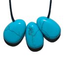 Türkinit Trommelstein Tropfen gebohrt (2,5 mm) ca. 20 x 15 mm Anhänger Edelstein