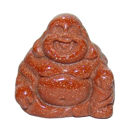 Goldfluss synthetisch Happy Buddha sitzend ca. 25 x 30 mm