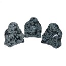 Schneeflockenobsidian Happy Buddha sitzend ca. 45 x 50 mm