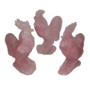 Rosenquarz Hahn geschliffen ca. 130 x 70 mm