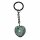 Neue Jade / Serpentin Herz Schlüsselanhänger ca. 25 mm mit Kette und Schlüsselring ca. 85 mm
