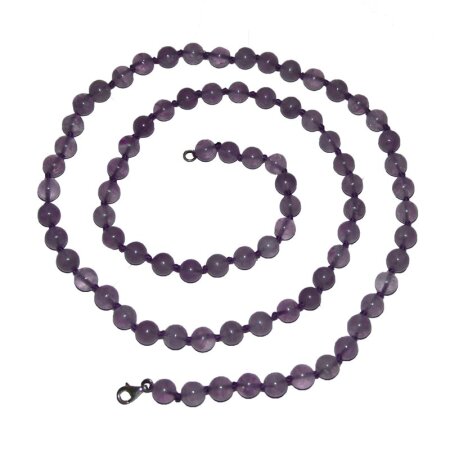 Amethyst Kugel Kette 8/80 mm Größe der Kugeln ca. 8 mm, Länge der Kette ca. 80 mm