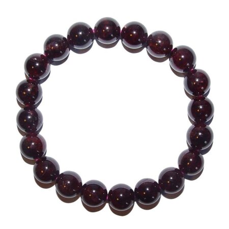 Granat - Almandin Armband Kugel 8 mm A/B  Qualität auf Stretchband
