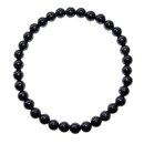 Obsidian schwarz Kugel Armband 6 mm auf stabilem...